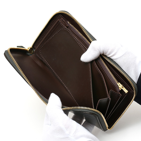  長財布 メンズ ラウンドファスナー 財布 本革 ブライドルレザー 日本製 ブランド グリーン 緑色 小銭入れあり コインケース オシャレ 高級 シンプル 大人 ファイブウッズ(FIVE WOODS) CASK(キャスク) #38057