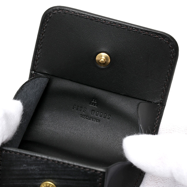  小銭入れ メンズ ブランド 本革 ブライドルレザー コインケース ブラック 黒 黒色 日本製 オシャレ 高級 財布 シンプル 大人 ファイブウッズ(FIVE WOODS) CASK(キャスク) #38062