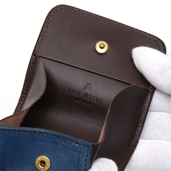  小銭入れ メンズ ブランド 本革 ブライドルレザー コインケース ブルー ネイビー 青色 日本製 オシャレ 高級 財布 シンプル 大人 ファイブウッズ(FIVE WOODS) CASK(キャスク) #38062