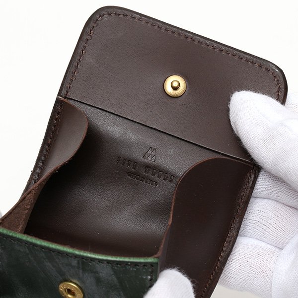  小銭入れ メンズ ブランド 本革 ブライドルレザー コインケース グリーン 緑色 日本製 オシャレ 高級 財布 シンプル 大人 ファイブウッズ(FIVE WOODS) CASK(キャスク) #38062