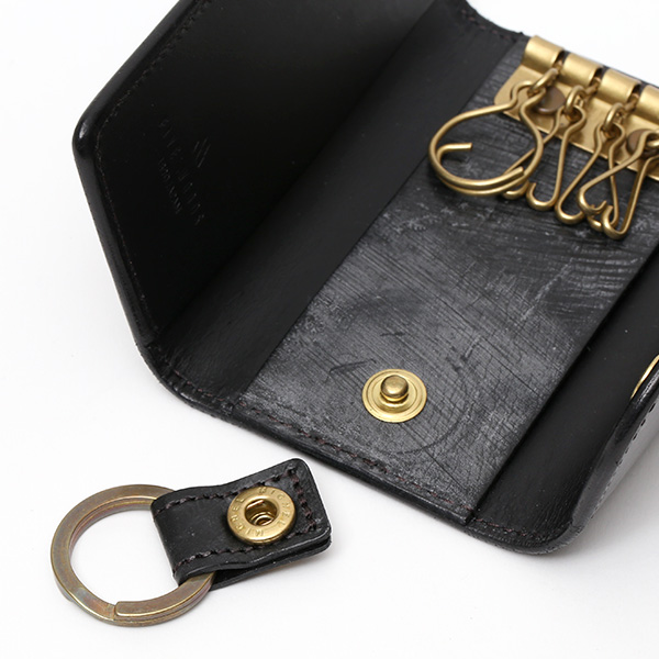  キーケース メンズ 本革 ブライドルレザー ブランド ブラック 黒 黒色 日本製 オシャレ 高級 鍵 ケース 入れ物 プレゼント オールレザー ファイブウッズ(FIVE WOODS) CASK(キャスク) #38063