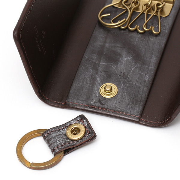  キーケース メンズ 本革 ブライドルレザー ブランド ダークブラウン ブラウン 茶 茶色 日本製 オシャレ 高級 鍵 ケース 入れ物 プレゼント オールレザー ファイブウッズ(FIVE WOODS) CASK(キャスク) #38063