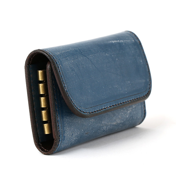  キーケース メンズ 本革 ブライドルレザー ブランド ブルー ネイビー 青色 日本製 オシャレ 高級 鍵 ケース 入れ物 プレゼント オールレザー ファイブウッズ(FIVE WOODS) CASK(キャスク) #38063
