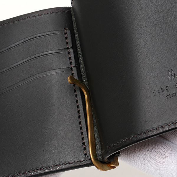 マネークリップ メンズ 本革 ブライドルレザー ブランド ブラック 黒 黒色 カード収納可 お札挟み オールレザー オシャレ 高級 プレゼント ファイブウッズ(FIVE WOODS) CASK(キャスク) #38064