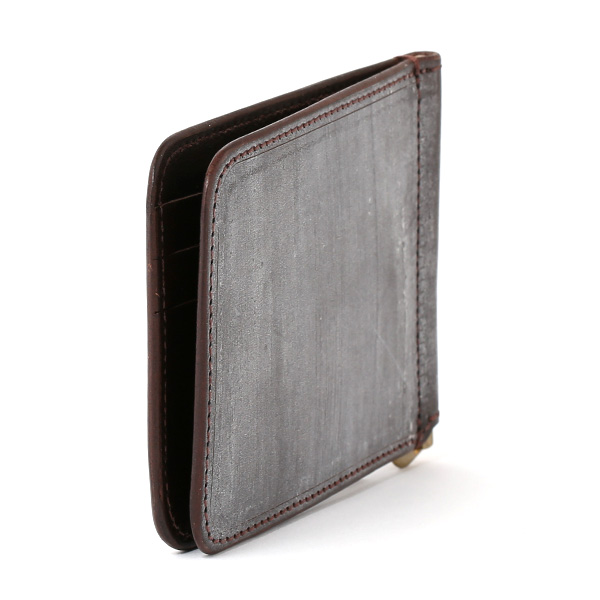  マネークリップ メンズ 本革 ブライドルレザー ブランド ダークブラウン ブラウン 茶 茶色 カード収納可 お札挟み オールレザー オシャレ 高級 プレゼント ファイブウッズ(FIVE WOODS) CASK(キャスク) #38064