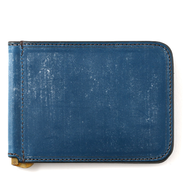 ファイブウッズ(FIVE WOODS) CASK(キャスク) ブライドルレザー マネークリップ ブルー