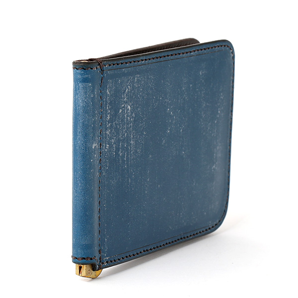  マネークリップ メンズ 本革 ブライドルレザー ブランド ブルー ネイビー 青色 カード収納可 お札挟み オールレザー オシャレ 高級 プレゼント ファイブウッズ(FIVE WOODS) CASK(キャスク) #38064