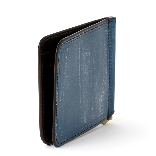  マネークリップ メンズ 本革 ブライドルレザー ブランド ブルー ネイビー 青色 カード収納可 お札挟み オールレザー オシャレ 高級 プレゼント ファイブウッズ(FIVE WOODS) CASK(キャスク) #38064