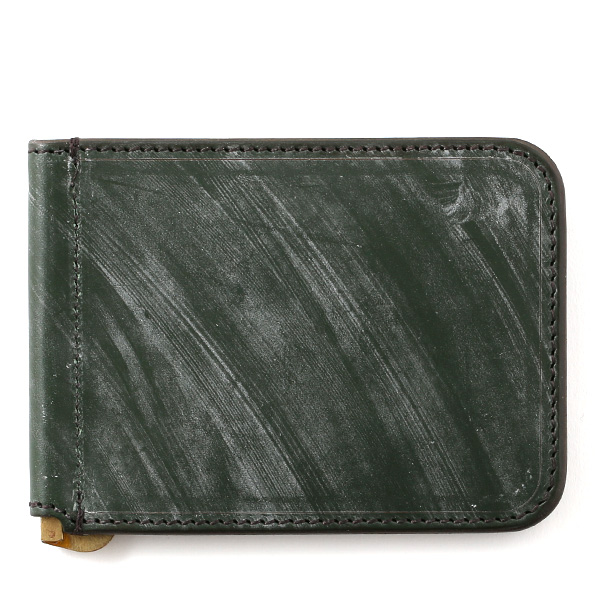 ファイブウッズ(FIVE WOODS) CASK(キャスク) ブライドルレザー マネークリップ モスグリーン