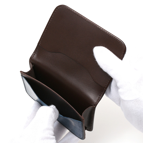  名刺入れ メンズ 本革 ブライドルレザー ブランド ブルー ネイビー 青色 カードケース オールレザー オシャレ 高級 プレゼント ファイブウッズ(FIVE WOODS) CASK(キャスク) #38065