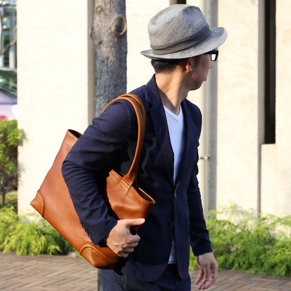 トートバッグ メンズ 本革 日本製 ブラウン 茶 茶色 無地 ビジネスバッグ 鞄 カバン 高級 シンプル 大容量 大きめ オシャレ 通勤 通学 ファイブウッズ(FIVE WOODS) PLATEAU(プラトウ) #39186