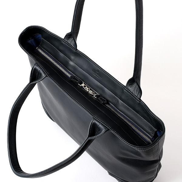 トートバッグ メンズ 本革 日本製 ブルー ネイビー 青色 無地 ビジネスバッグ 鞄 カバン 高級 シンプル 大容量 大きめ オシャレ 通勤 通学 ファイブウッズ(FIVE WOODS) PLATEAU(プラトウ) #39186