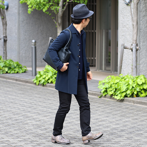  トートバッグ ブランド メンズ レディース 本革 日本製 ブルー ネイビー 青色 無地 小さめ ビジネスバッグ 小ぶり 鞄 カバン 高級 シンプル コンパクト オシャレ 通勤 通学 ファイブウッズ(FIVE WOODS) PLATEAU(プラトウ) #39189