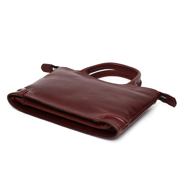  トートバッグ ブランド メンズ レディース 本革 日本製 レッド ワイン 赤色 無地 クラッチバッグ 鞄 カバン 高級 シンプル コンパクト 小ぶり オシャレ 通勤 通学 ファイブウッズ(FIVE WOODS) PLATEAU(プラトウ) #39190