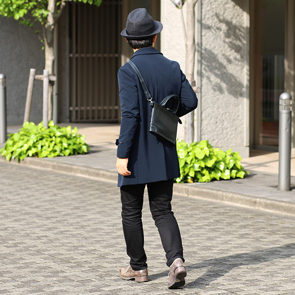  トートバッグ ブランド メンズ レディース 本革 日本製 ブルー ネイビー 青色 無地 クラッチバッグ 鞄 カバン 高級 シンプル コンパクト 小ぶり オシャレ 通勤 通学 ファイブウッズ(FIVE WOODS) PLATEAU(プラトウ) #39190