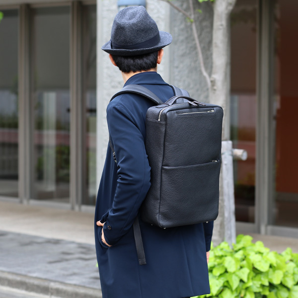  ビジネス リュック ブランド ブランド バックパック メンズ 本革 日本製 大容量 ブラック 黒 黒色 ビジネスバッグ 鞄 カバン ショルダー 高級 シンプル オシャレ 通勤 通学 出張 ファイブウッズ(FIVE WOODS) GRAIN(グレイン) #39092