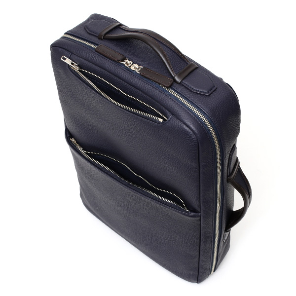  ビジネス リュック ブランド ブランド バックパック メンズ 本革 日本製 大容量 ブルー ネイビー 青色 ビジネスバッグ 鞄 カバン ショルダー 高級 シンプル オシャレ 通勤 通学 出張 ファイブウッズ(FIVE WOODS) GRAIN(グレイン) #39092