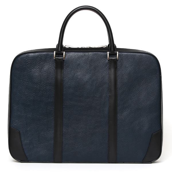 ファイブウッズ(FIVE WOODS) フレイム(FRAME) ラウンド ブリーフケース 薄マチ ネイビー