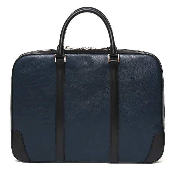 ブリーフケース 本革 メンズ ビジネスバッグ レザー ブランド 日本製 ブリーフ 薄マチ 軽量 A4 書類 ブルー ネイビー 青色 国産 高級 バッグ 通勤 オフィス シンプル スマート 無地 人気 鞄 ファイブウッズ(FIVE WOODS)