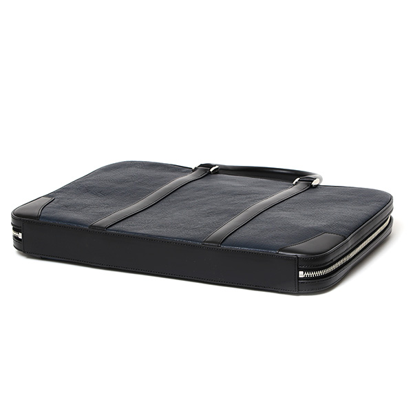 ブリーフケース 本革 メンズ ビジネスバッグ レザー ブランド 日本製 ブリーフ 薄マチ 軽量 A4 書類 ブルー ネイビー 青色 国産 高級 バッグ 通勤 オフィス シンプル スマート 無地 人気 鞄 ファイブウッズ(FIVE WOODS)