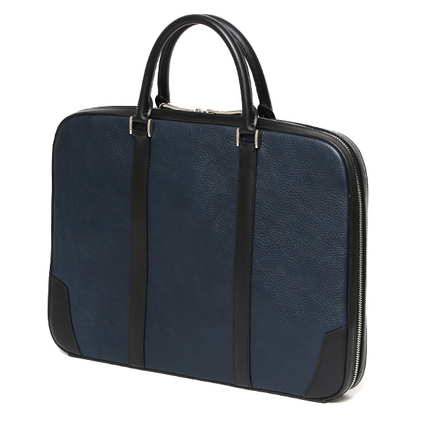 ブリーフケース 本革 メンズ ビジネスバッグ レザー ブランド 日本製 ブリーフ 薄マチ 軽量 A4 書類 ブルー ネイビー 青色 国産 高級 バッグ 通勤 オフィス シンプル スマート 無地 人気 鞄 ファイブウッズ(FIVE WOODS)