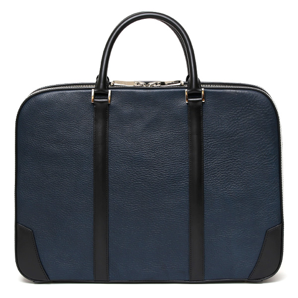 ファイブウッズ(FIVE WOODS) フレイム(FRAME) ラウンド ブリーフケース 厚マチ ネイビー