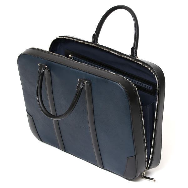  ビジネスバッグ メンズ ブリーフケース レディース レザー ブランド 通勤 出張 大容量 厚マチ A4 軽い ブルー ネイビー 青色 ドキュメントケース 社会人 ビジネスマン バッグ 高級 人気 鞄 ファイブウッズ(FIVE WOODS)
