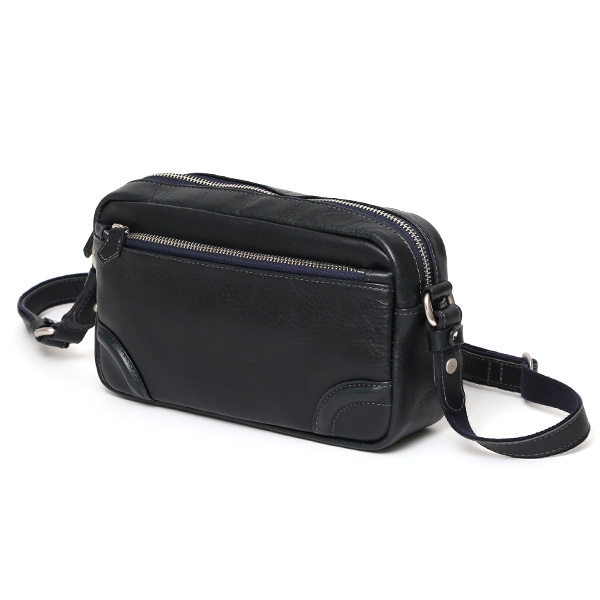 ボディバッグ メンズ 本革 レザー ショルダーバッグ ブランド ミニ バッグ コンパクト 軽い 鞄 ブルー ネイビー 青色 サコッシュ レディース カジュアル ポシェット 国産 ファイブウッズ(FIVE WOODS)