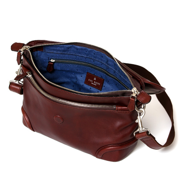 メッセンジャーバッグ メンズ ブランド レザー 日本製 ショルダー バッグ 高級 本革 軽い コンパクト レッド ワイン 赤色 カジュアル 男女兼用 斜め掛け 自転車 通勤 通学 かばん 人気 ファイブウッズ(FIVE WOODS)
