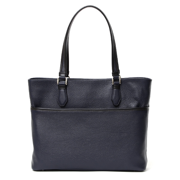 ファイブウッズ(FIVE WOODS) グレイン レザー ビジネストート ネイビー/ダークブラウン