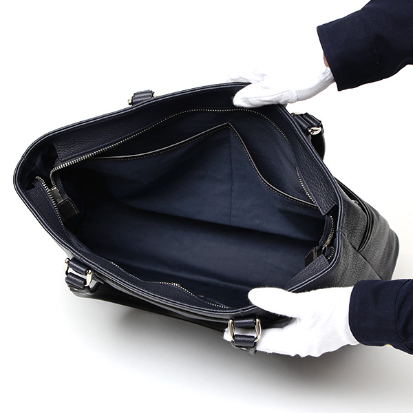  トートバッグ メンズ ビジネス レザー トート 本革 日本製 A4 ビジネスバッグ 大容量 通勤 オフィス ブルー ネイビー 青色 ビジネストート ファスナー PC収納 肩掛け カジュアル フォーマル ファイブウッズ(FIVE WOODS)