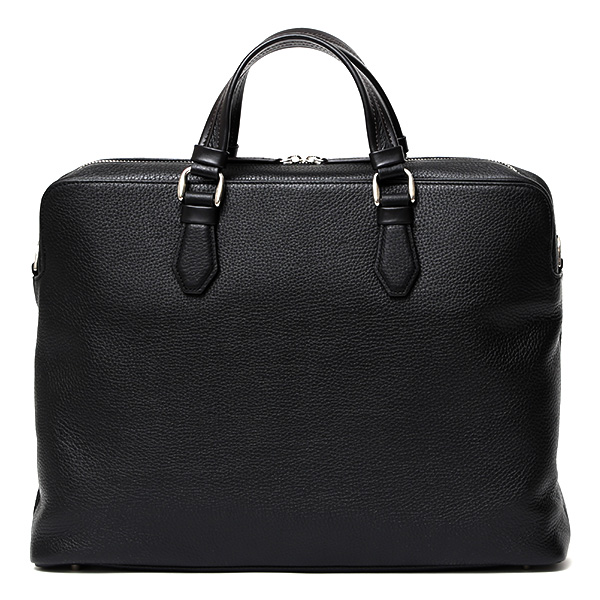 ファイブウッズ(FIVE WOODS) グレイン レザー ブリーフケース ブラック/ダークブラウン