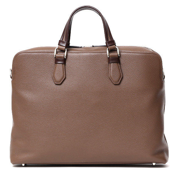 ファイブウッズ(FIVE WOODS) グレイン レザー ブリーフケース ライトブラウン/ダークブラウン
