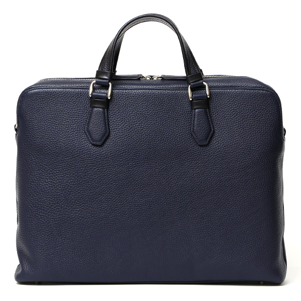 ファイブウッズ(FIVE WOODS) グレイン レザー ブリーフケース ネイビー/ダークブラウン