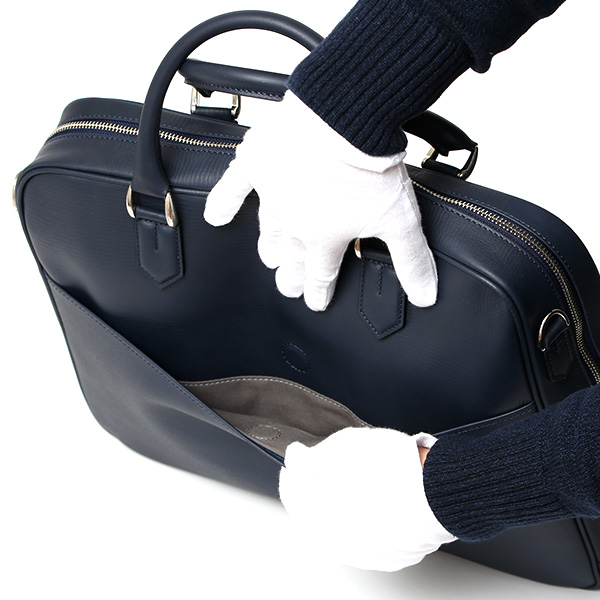  ブリーフケース メンズ ビジネスバッグ 本革 大容量 軽い シンプル A4 日本製 ショルダーベルト付属 ブルー ネイビー 青色 ビジネス 仕事 通勤 鞄 レザー 肩掛け かばん 2way フォーマル 39272 ファイブウッズ(FIVE WOODS)