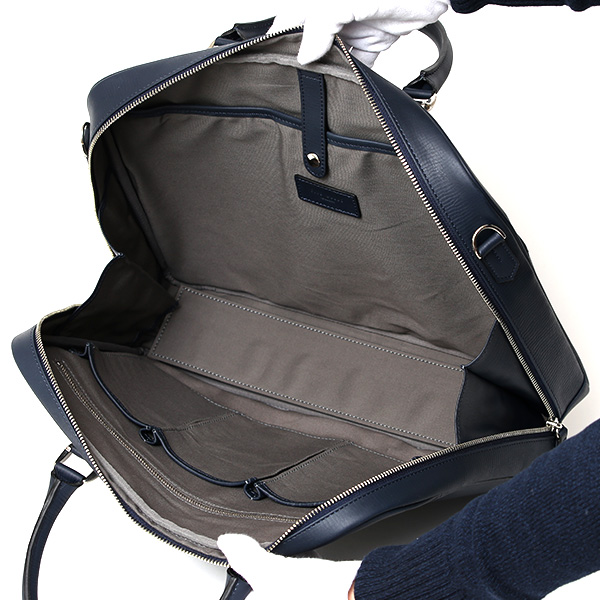  ブリーフケース メンズ ビジネスバッグ 本革 大容量 軽い シンプル A4 日本製 ショルダーベルト付属 ブルー ネイビー 青色 ビジネス 仕事 通勤 鞄 レザー 肩掛け かばん 2way フォーマル 39272 ファイブウッズ(FIVE WOODS)