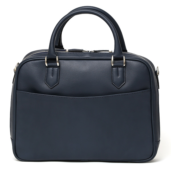 ファイブウッズ(FIVE WOODS) レリーフ スモール レザー ブリーフケース ネイビー