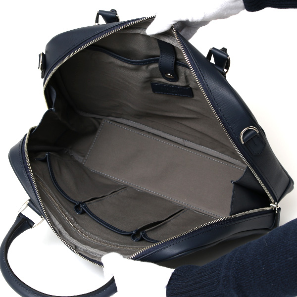  ビジネスバッグ 小さめ レディース メンズ ブリーフケース レザー 革 軽量 A4収納 おしゃれ ビジネス 鞄 ブルー ネイビー 青色 コンパクト シンプル ブリーフバッグ 通勤 就職 出張 日本製 39271 ファイブウッズ(FIVE WOODS)