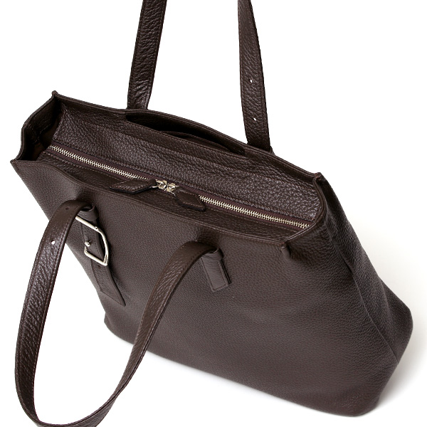 トートバッグ メンズ 縦型 ブランド 本革 レザー ビジネスバッグ 大容量 a4 日本製 かばん おしゃれ ダークブラウン ブラウン 茶 茶色 カジュアル 通勤 通学 人気 送料無料 シンプル シュリンクレザー 39291 ファイブウッズ(FIVE WOODS)