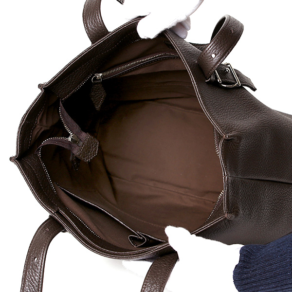 トートバッグ メンズ 縦型 ブランド 本革 レザー ビジネスバッグ 大容量 a4 日本製 かばん おしゃれ ダークブラウン ブラウン 茶 茶色 カジュアル 通勤 通学 人気 送料無料 シンプル シュリンクレザー 39291 ファイブウッズ(FIVE WOODS)