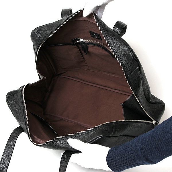 ビジネスバッグ メンズ トートバッグ 本革 ブランド 日本製 鞄 おしゃれ ブリーフケース ブラック 黒 黒色 シュリンクレザー ボストンバッグ 出張 旅行 仕事用 シンプル 革 39292 ファイブウッズ(FIVE WOODS)