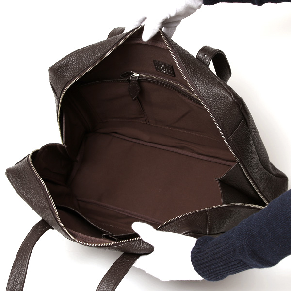 ビジネスバッグ メンズ トートバッグ 本革 ブランド 日本製 鞄 おしゃれ ブリーフケース ダークブラウン ブラウン 茶 茶色 シュリンクレザー ボストンバッグ 出張 旅行 仕事用 シンプル 革 39292 ファイブウッズ(FIVE WOODS)