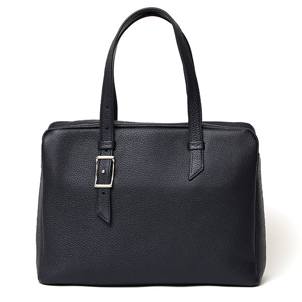 ファイブウッズ(FIVE WOODS) ペブル シュリンクレザー ボストンバッグ ネイビー