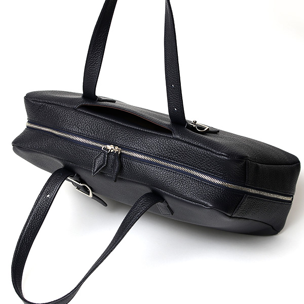 ビジネスバッグ メンズ トートバッグ 本革 ブランド 日本製 鞄 おしゃれ ブリーフケース ブルー ネイビー 青色 シュリンクレザー ボストンバッグ 出張 旅行 仕事用 シンプル 革 39292 ファイブウッズ(FIVE WOODS)