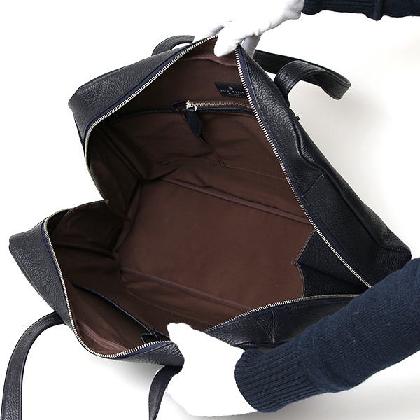 ビジネスバッグ メンズ トートバッグ 本革 ブランド 日本製 鞄 おしゃれ ブリーフケース ブルー ネイビー 青色 シュリンクレザー ボストンバッグ 出張 旅行 仕事用 シンプル 革 39292 ファイブウッズ(FIVE WOODS)