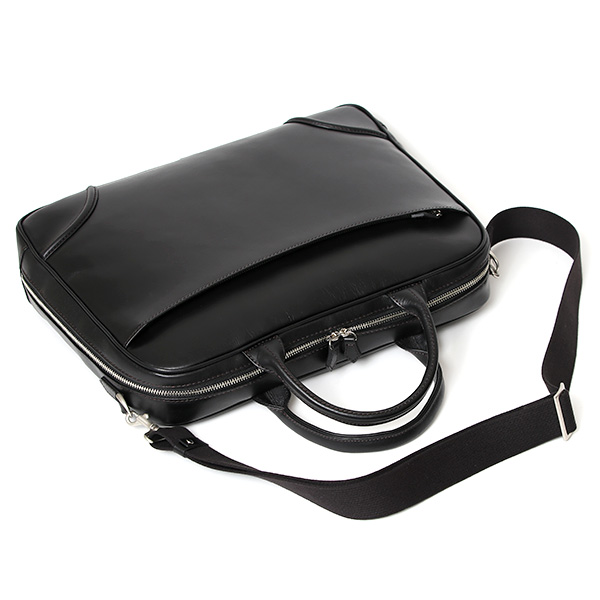  ブリーフケース メンズ 本革 シンプル 軽い ビジネスバッグ レザー ショルダーベルト付き PC収納 ブラック 黒 黒色 上品 大人 仕事 国産 オシャレ 鞄 通勤 プラトウ(PLATEAU) ファイブウッズ(FIVE WOODS) 39378