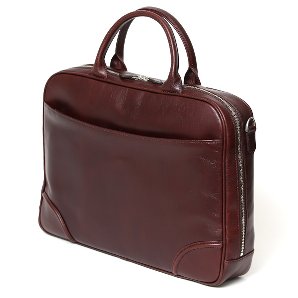 ブリーフケース メンズ 本革 シンプル 軽い ビジネスバッグ レザー ショルダーベルト付き PC収納 レッド ワイン 赤色 上品 大人 仕事 国産 オシャレ 鞄 通勤 プラトウ(PLATEAU) ファイブウッズ(FIVE WOODS) 39378