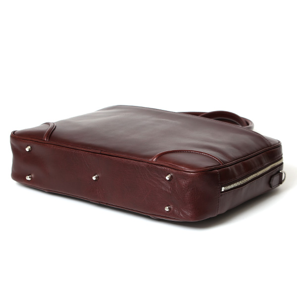 ブリーフケース メンズ 本革 シンプル 軽い ビジネスバッグ レザー ショルダーベルト付き PC収納 レッド ワイン 赤色 上品 大人 仕事 国産 オシャレ 鞄 通勤 プラトウ(PLATEAU) ファイブウッズ(FIVE WOODS) 39378