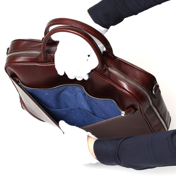 ブリーフケース メンズ 本革 シンプル 軽い ビジネスバッグ レザー ショルダーベルト付き PC収納 レッド ワイン 赤色 上品 大人 仕事 国産 オシャレ 鞄 通勤 プラトウ(PLATEAU) ファイブウッズ(FIVE WOODS) 39378
