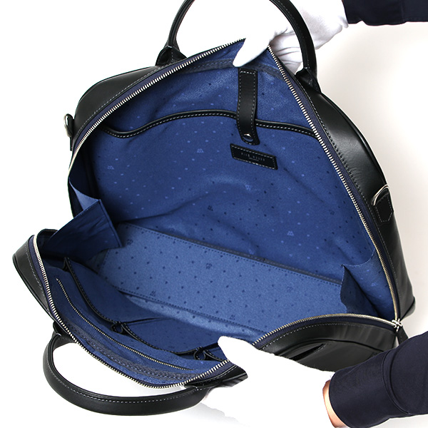 ブリーフケース メンズ 本革 シンプル 軽い ビジネスバッグ レザー ショルダーベルト付き PC収納 ブルー ネイビー 青色 上品 大人 仕事 国産 オシャレ 鞄 通勤 プラトウ(PLATEAU) ファイブウッズ(FIVE WOODS) 39378